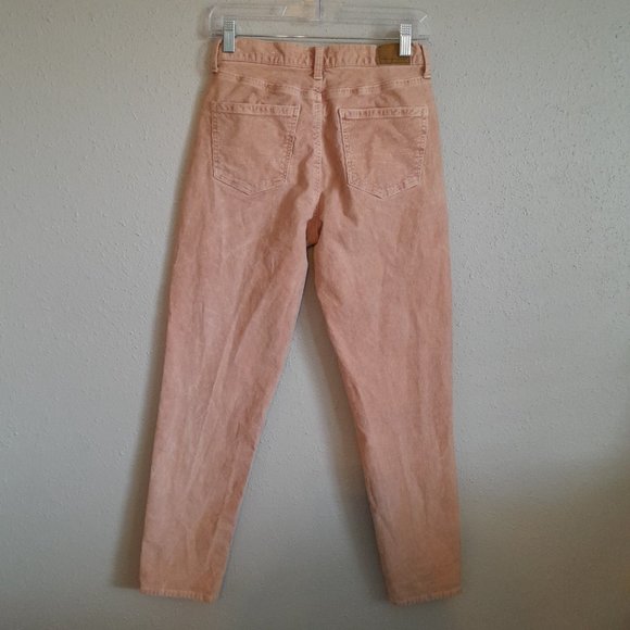 American Eagle Outfitters Mom Jean High Waist Corduroy Jeans Blush Pink Size 0 - Picture 6 of 10
